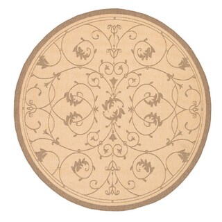 Recife Veranda Natural and Cocoa Area Rug (7'6 Round)