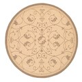 Recife Veranda Natural and Cocoa Area Rug (7'6 Round)