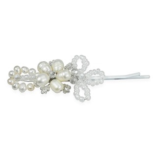 Charming Floral Freshwater Pearl Hair Clip (Thailand)