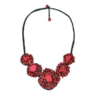 Chic Mosaic Beauty Turquoise Embellished Necklace (Thailand)