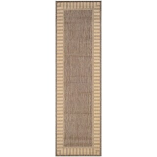 Recife Wicker Stitch Cocoa/ Natural Runner Rug (2'3 x 7'10)