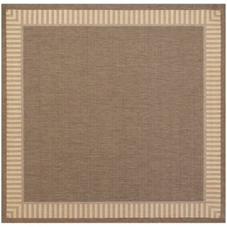 Recife Wicker Stitch Cocoa/ Natural Rug (8'6 x 8'6)