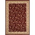 Woven Wilton Red Floral Rug