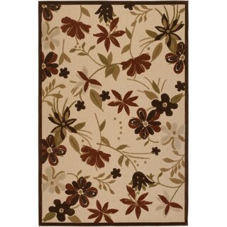 Courtisan 'Urbane Botanical Garden' Sand Rug (2' x 3'7)