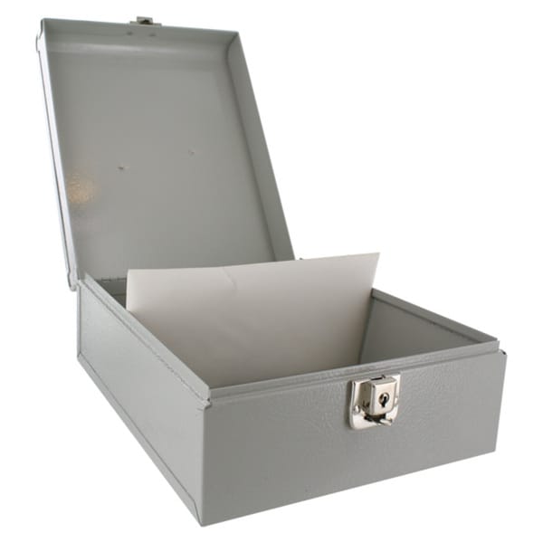 Buddy Products Personal Check Grey Steel File Storage Box 15121749