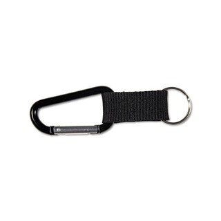Black Aluminum Carabineer Split Key Chains (Pack of 10)