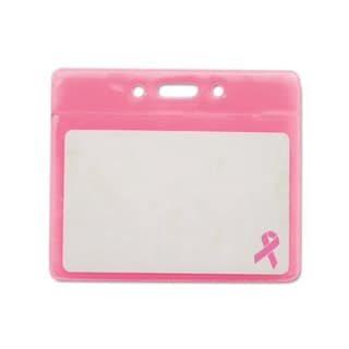 Breast Cancer Awareness Pink Badge Holder (Pack of 25)