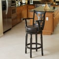 Christopher Knight Home 'Eclipse' Espresso Armed Swivel Barstool