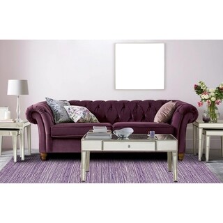 Purple Reversible Chenille Flat Weave Rug (5' x 8')