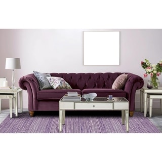 Purple Reversible Chenille Flat Weave Rug (4' x 6')