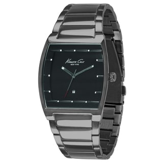 Kenneth Cole Men's Silver Stainless Steel and Black Dial Quartz Watch