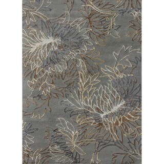 Hand tufted Jackson Blue Wool Rug (3'6 x 5'6)