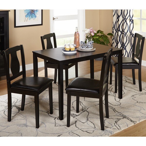 Simple Living Black 5piece Kaylee Dining Set 15122852 Overstock