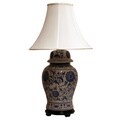 Blue and White Canton Ginger Jar One-Light Table Lamp