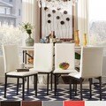 Darcy Espresso Metal Upholstered Dining Chair (Set of 4)