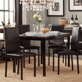 Darcy Faux Marble Top Black Metal 5-piece Casual Dining Set