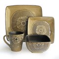 Laurette Ivory Reactive Glaze 16-piece Dinner Set