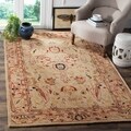Hand-made Anatolia Ivory Hand-spun Wool Rug (6' x 9')