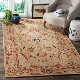 Hand-made Anatolia Ivory Hand-spun Wool Rug (9' x 12')