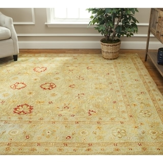 Handmade Majesty Light Brown/ Beige Wool Rug (8' x 10')