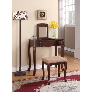 Vanity Stool  Bathroom on Antique Oak Vanity With Stool   Overstock Com Shopping   The Best