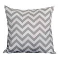 Gray and White Chevron Zig Zag Throw Pillow Cover