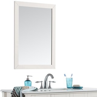 Salem 22 x 30 White Bath Vanity Decor Mirror