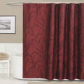 Lush Decor Flower Texture Red Shower Curtain