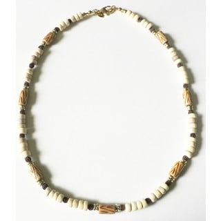 Palmtree Gems 19" 'El Camino' Sea Urchin Wood and Bone Men's Necklace