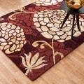 Hand-tufted Jackson Wine Wool Rug (7'10 x 11'0)
