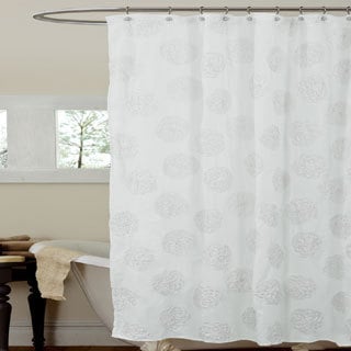 Lush Decor Samantha White Shower Curtain