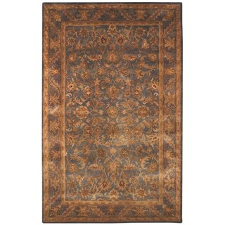 Low Price Handmade Exquisite Blue/ Gold Wool Rug (12' x 15')