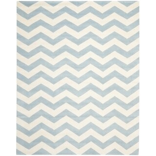 Great Prices Safavieh Handmade Moroccan Chatham Chevron Blue Wool Rug (10' x 14')
