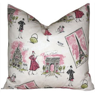 Taylor Marie Tres Chic Girly Girl Paris Pillow Cover