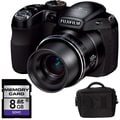 FujiFilm FinePix S2980 14MP Digital Camera with 8GB Bundle