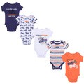 Calvin Klein Newborn Boys Printed Bodysuit Set in Orange/Blue/White
