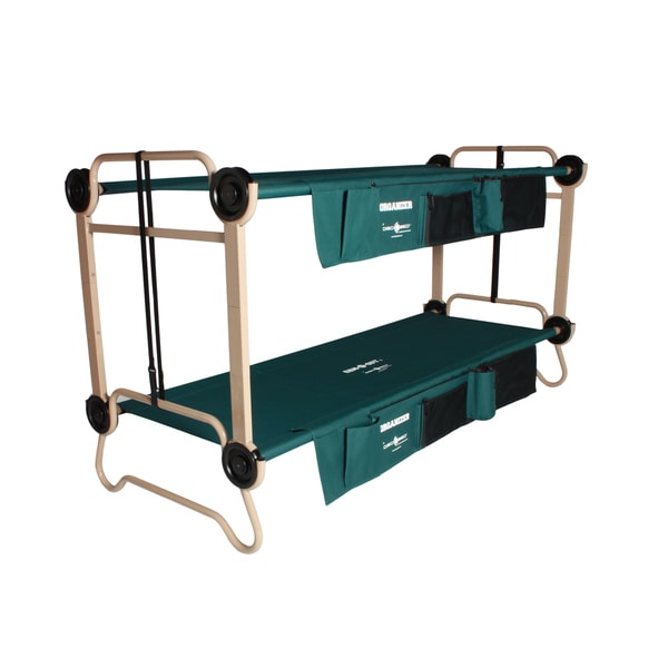 Disc-O-Bed Cam-O-Bunk Large Green Bunk Bed with Leg Extensions