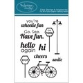 Technique Tuesday Clear Stamps 3"X4"-Happyville - Wheelie
