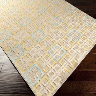 Annelise Contemporary Yellow Geometric Rug (7'6 x 10'6)