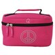 Obersee Bling Rhinestone Peace Train Case Toiletry / Accessory Bag