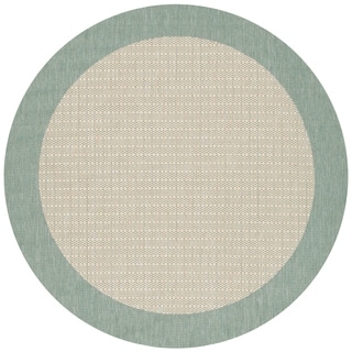 Field/ Natural Checkered Recife Rug (76 Round)