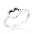 Modern Romance .925 Sterling Silver Heart Ring (Thailand)