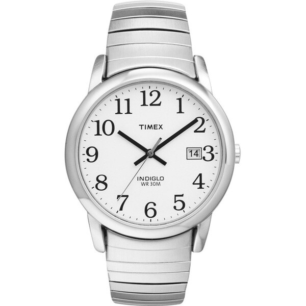Timex T2H4519J Men's Easy Reader Silvertone Expansion Band Watch