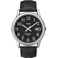 Timex T2N3709J Men's Easy Reader Black Leather Strap Watch
