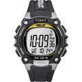 Timex Men's Ironman Traditional 100-Lap Black/ Silvertone/ Yellow Watch