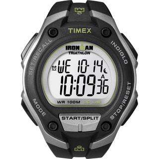 Timex Men's Ironman Traditional 30-Lap Mega Black/ Silvertone Watch