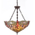 Dragonfly Design 3-light Inverted Pendant Light