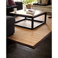 Natural Bamboo Rug with Brown Border (6' x 9')