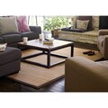 Zenith Bamboo Rug with Brown Border (6' x 9')
