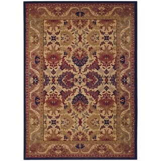 Anatolia Royal Plume/ Navy-Port Wine Area Rug (3'11 x 5'6)